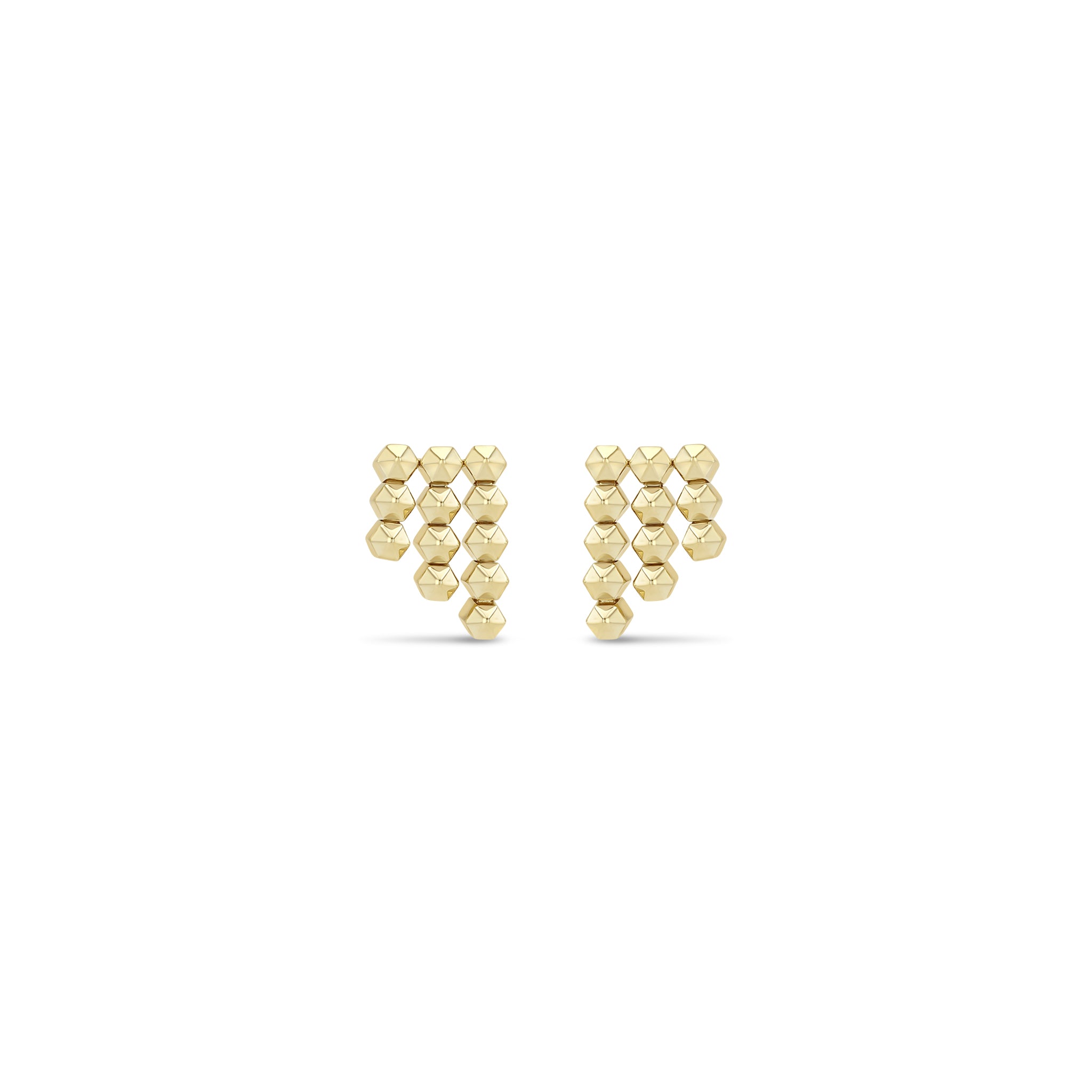 Zoe Chicco 14k Spiked Hexagon Waterfall Earrings on a white background
