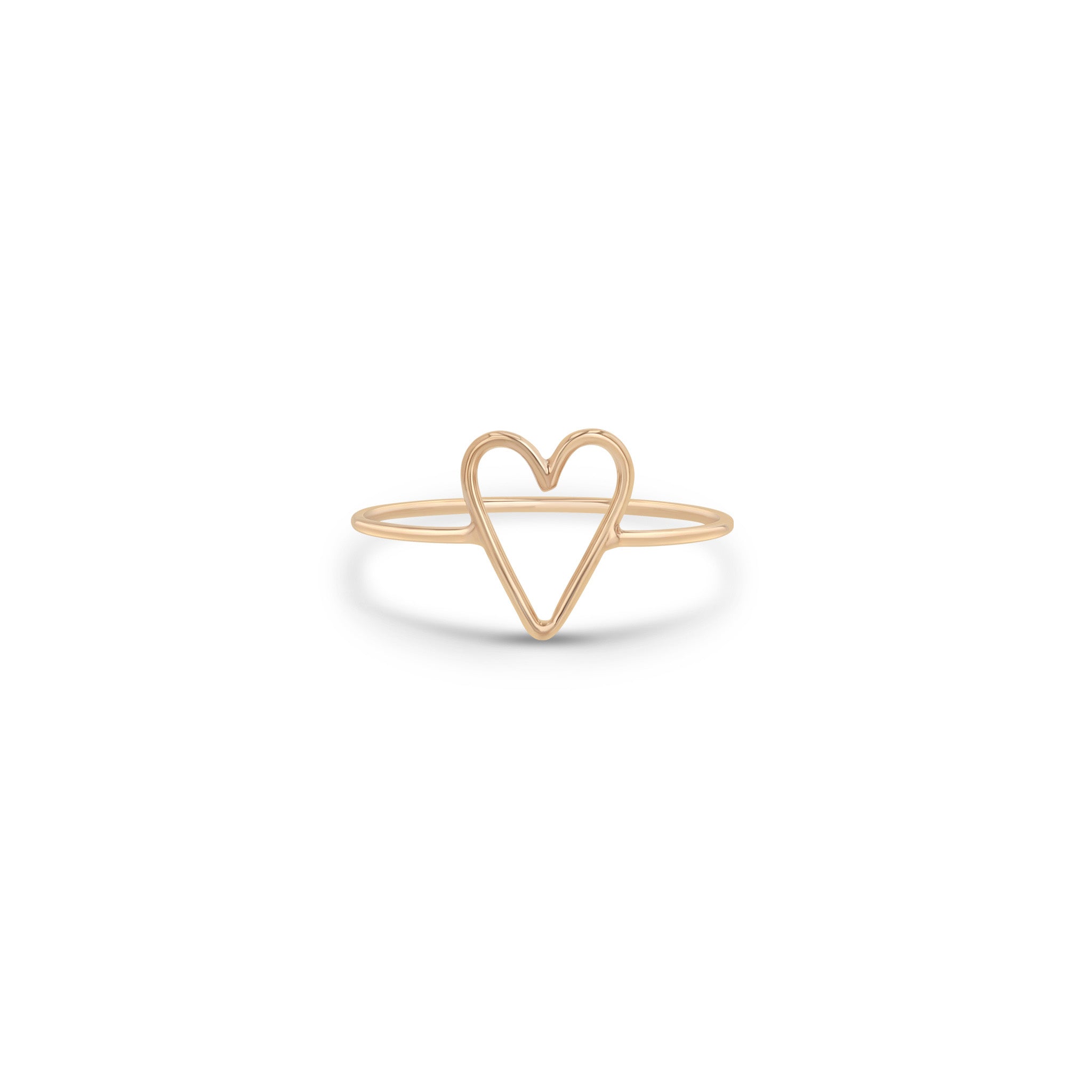 Zoë Chicco 14k Gold Open Heart Ring