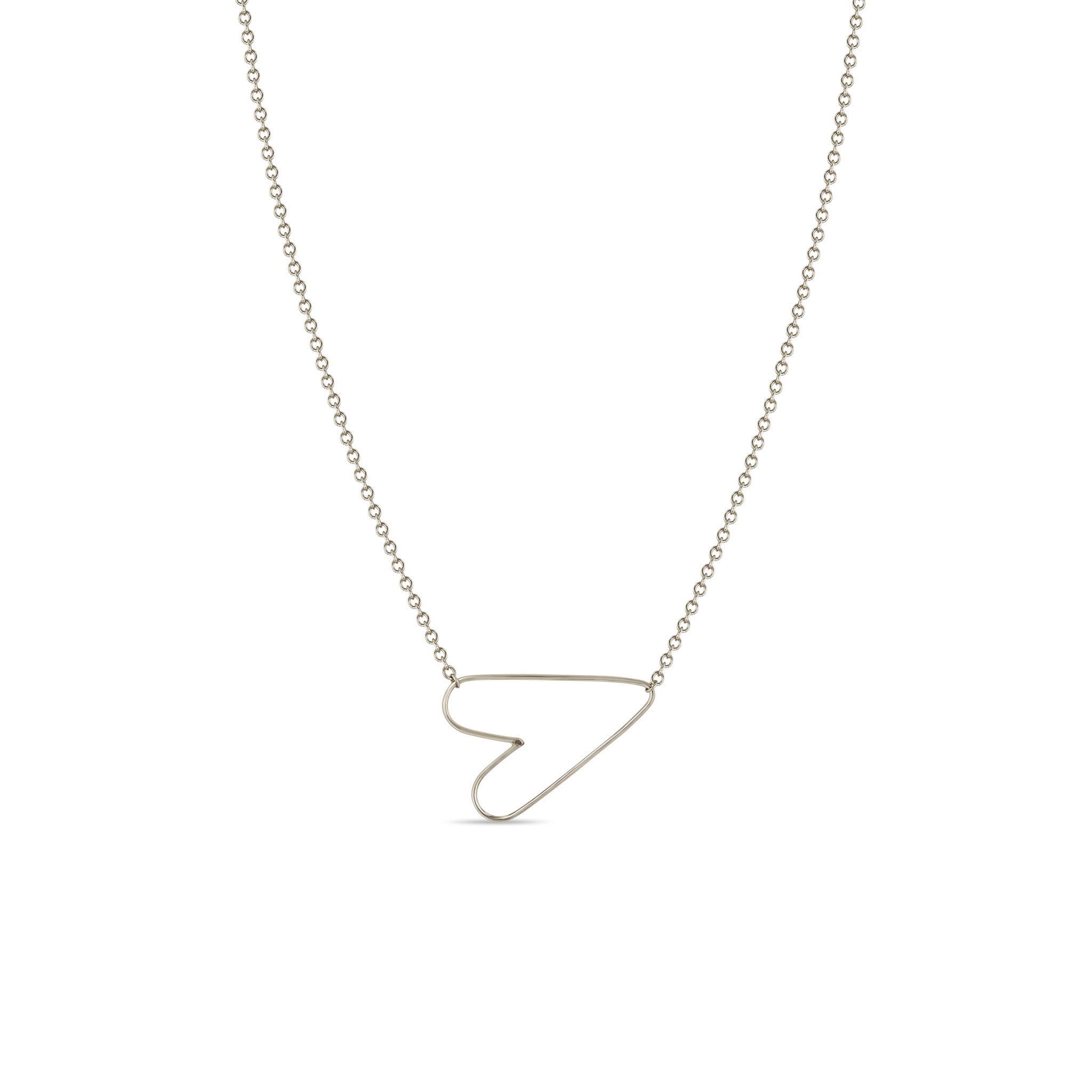 Zoë Chicco 14k Gold Small Hammered Heart Necklace