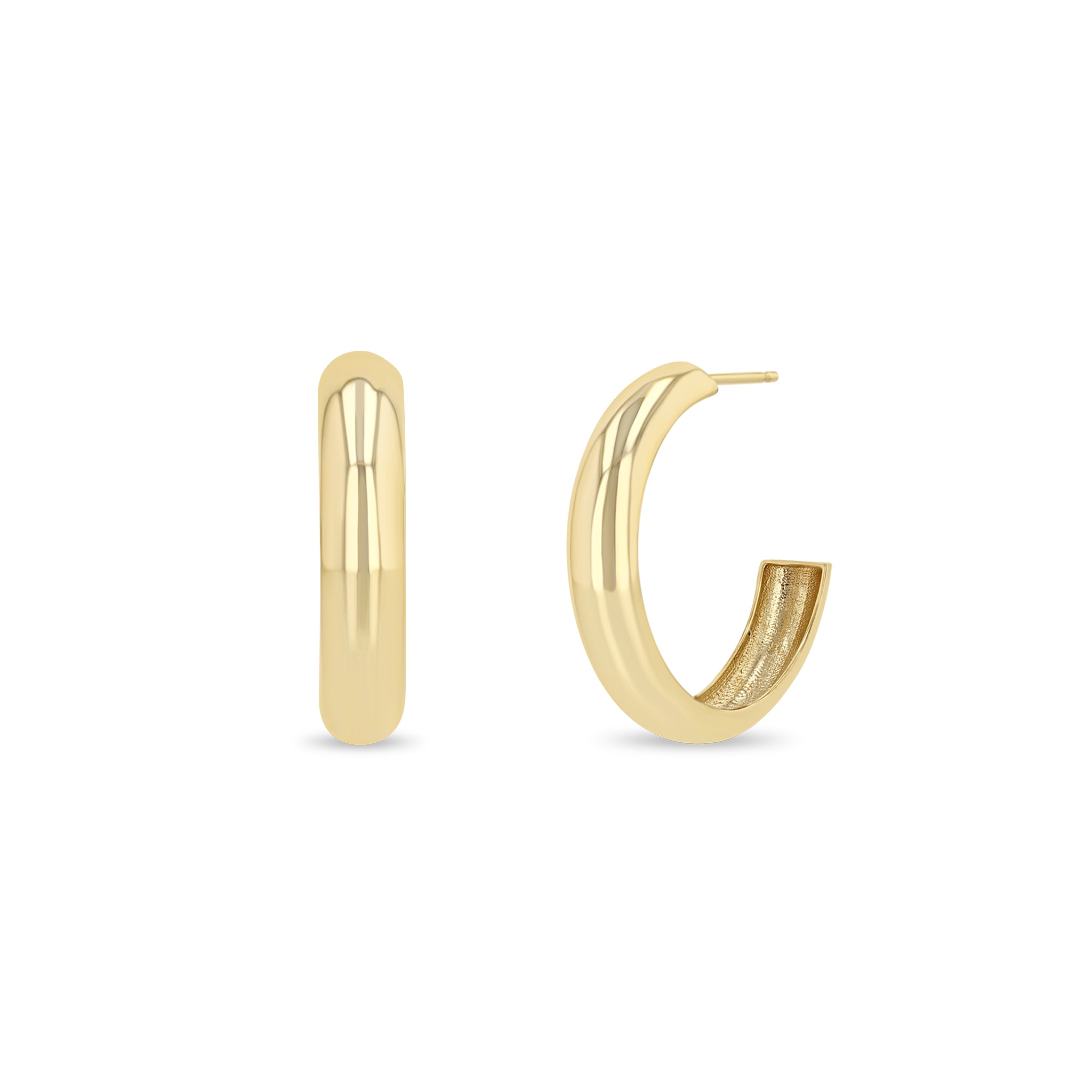 Zoë Chicco 14k Gold Medium Wide Chubby Hoop Earrings
