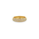 Zoë Chicco 14k Gold Pavé Diamond Half Round Wide Band Ring