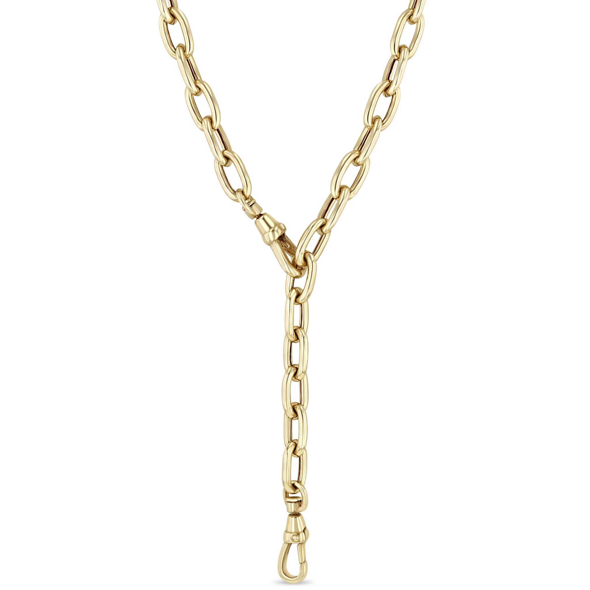 アクセサリー DIFFERENT NECKLACE 15 MM Double Beam Chain Necklace with Tusk Clasp