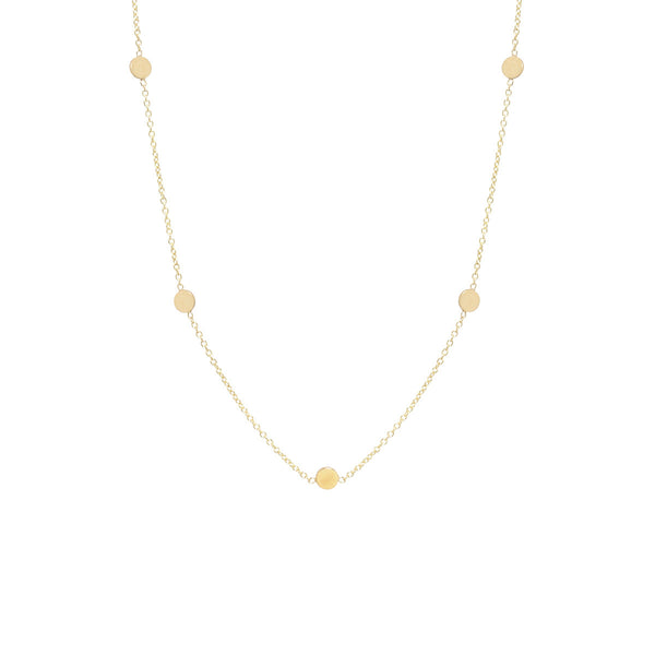Zoë Chicco 14kt Yellow Gold Itty Bitty 5 Disc Necklace