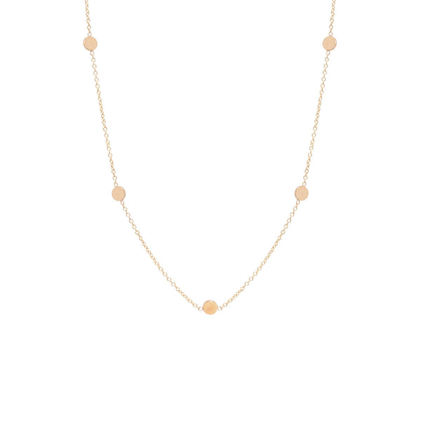 Zoë Chicco 14kt Rose Gold Itty Bitty 5 Disc Necklace