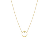 Zoë Chicco 14kt Yellow Gold Circle Prong Diamond Necklace
