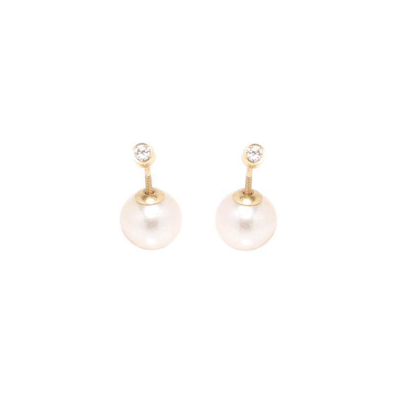 Zoë Chicco 14k Gold Diamond & Pearl Reversible Stud Earrings