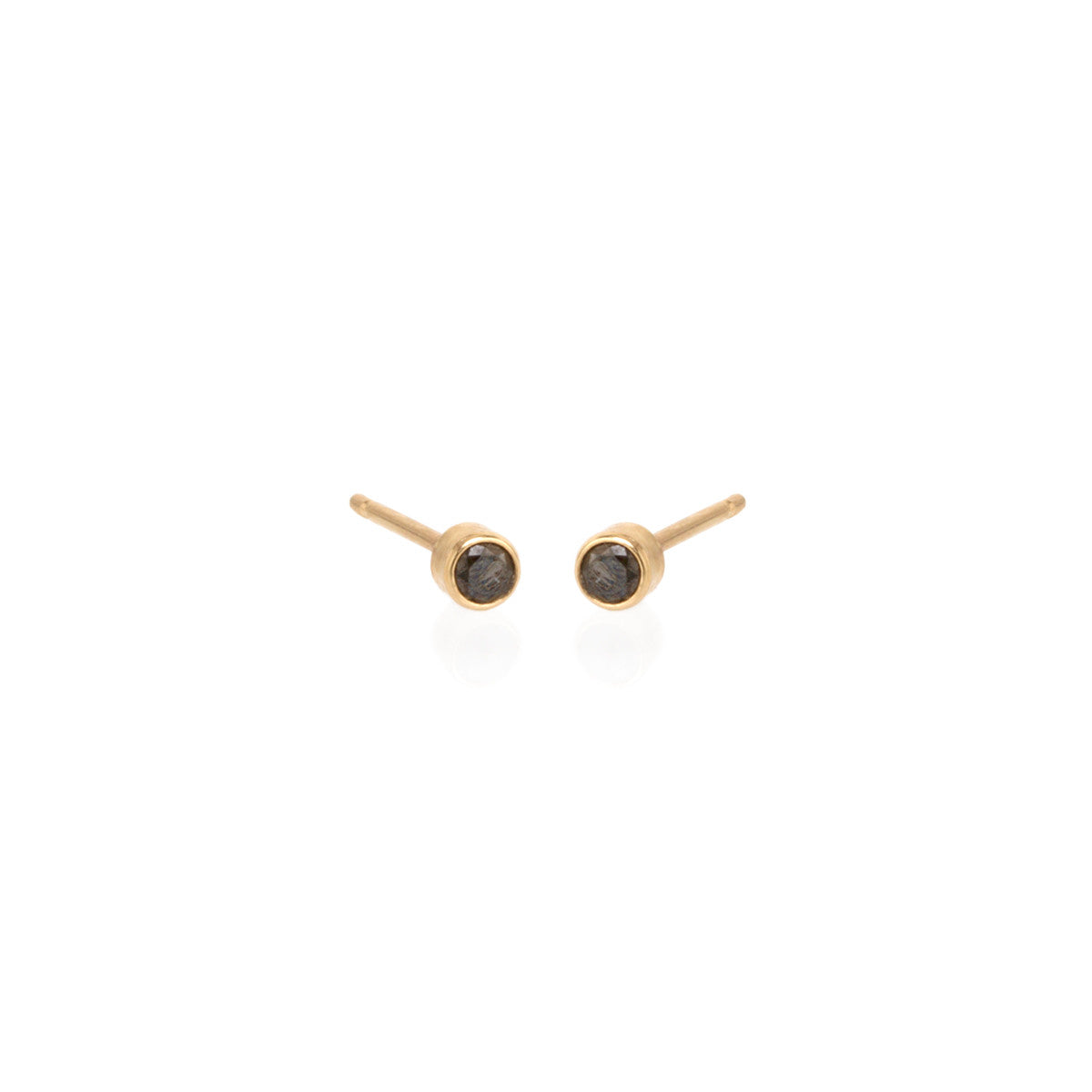 Zoë Chicco 14kt Yellow Gold Black Diamond Stud Earrings