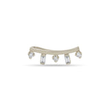 Zoë Chicco 14k Gold Baguette & Prong Diamond Curved Bar Ear Shield