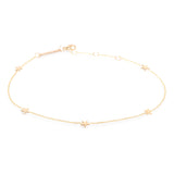 Zoë Chicco 14kt Yellow Gold Five Itty Bitty Stars Anklet