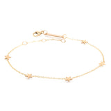 Zoë Chicco 14k Gold 5 Itty Bitty Star Station Chain Bracelet