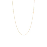 Zoë Chicco 14kt Yellow Gold Itty Bitty Off-Center Cross Necklace