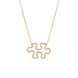 Zoe Chicco 14k Rose Gold Open Puzzle Piece Necklace