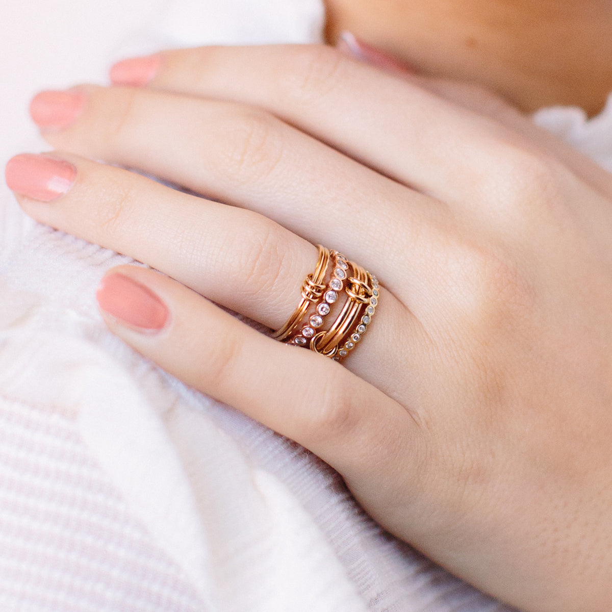 14k 2 Linked Rings - SALE