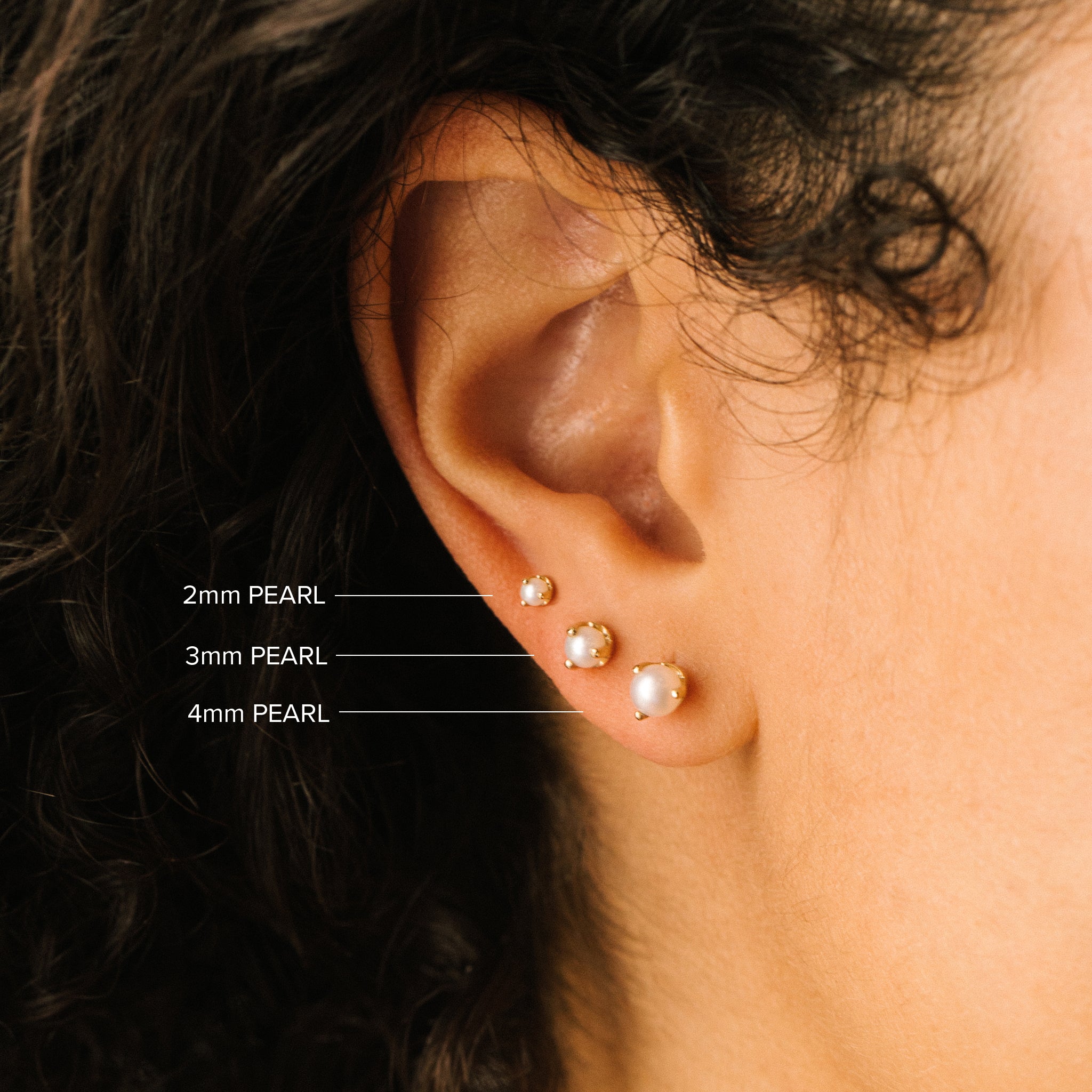 14k Prong Pearl Studs | June Birthstone