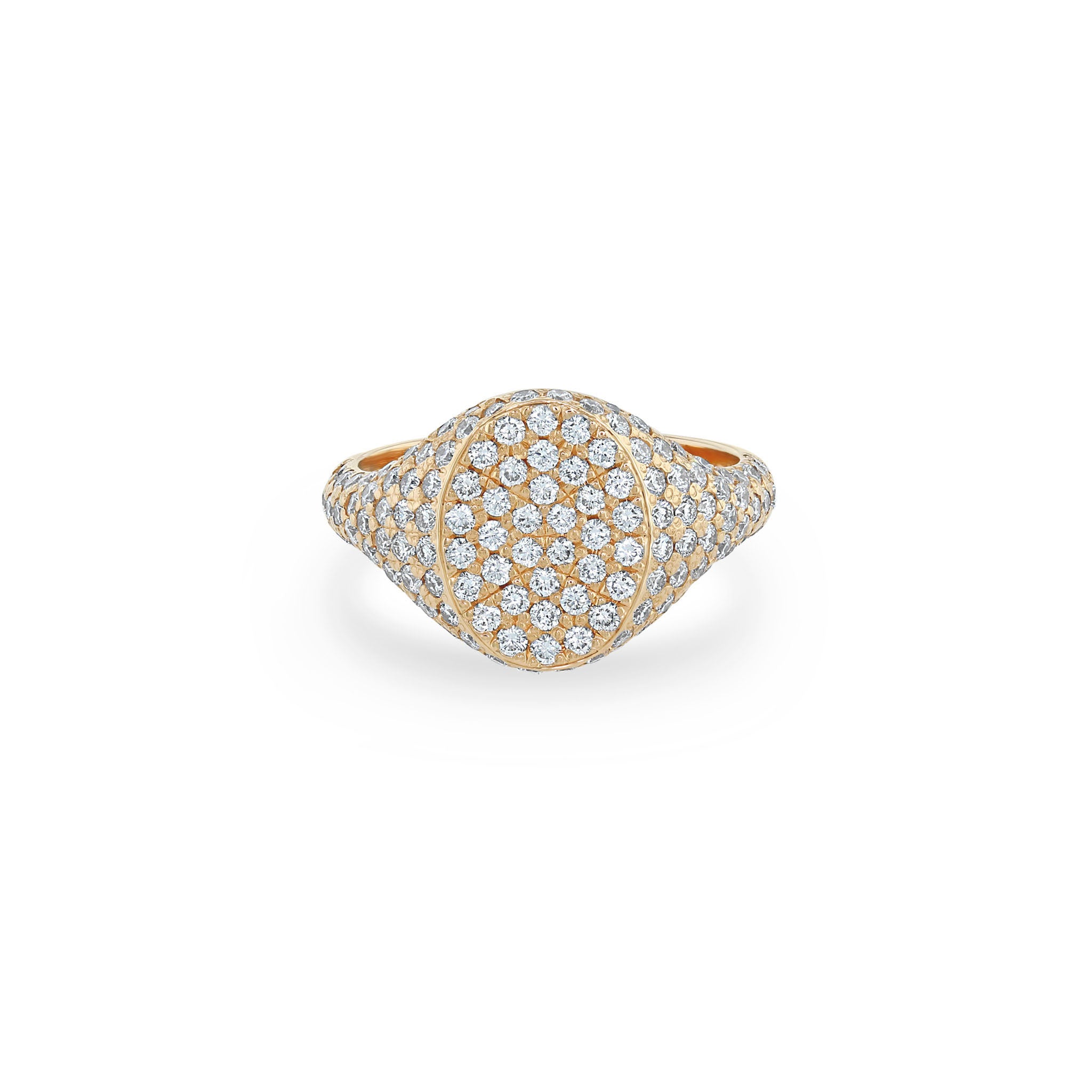 Zoë Chicco 14k Gold Full Pavé Diamond Oval Signet Ring