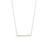 Zoe Chicco 14kt Gold Prong Diamond Straight Bar Necklace
