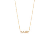 Zoë Chicco 14kt Yellow Gold Itty Bitty BABE Necklace