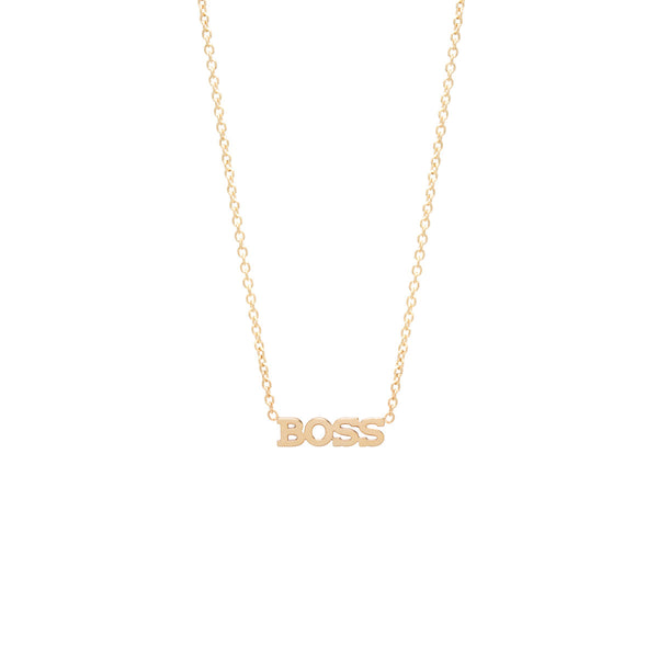 Zoë Chicco 14kt Yellow Gold Itty Bitty BOSS Necklace