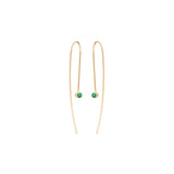 Zoë Chicco 14kt Yellow Gold Emerald Wire Earrings