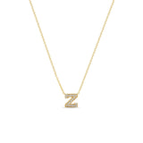 Zoë Chicco 14kt Gold Large Pavé Diamond Initial Letter Necklace