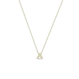 14k Gold Initial Letter Necklace