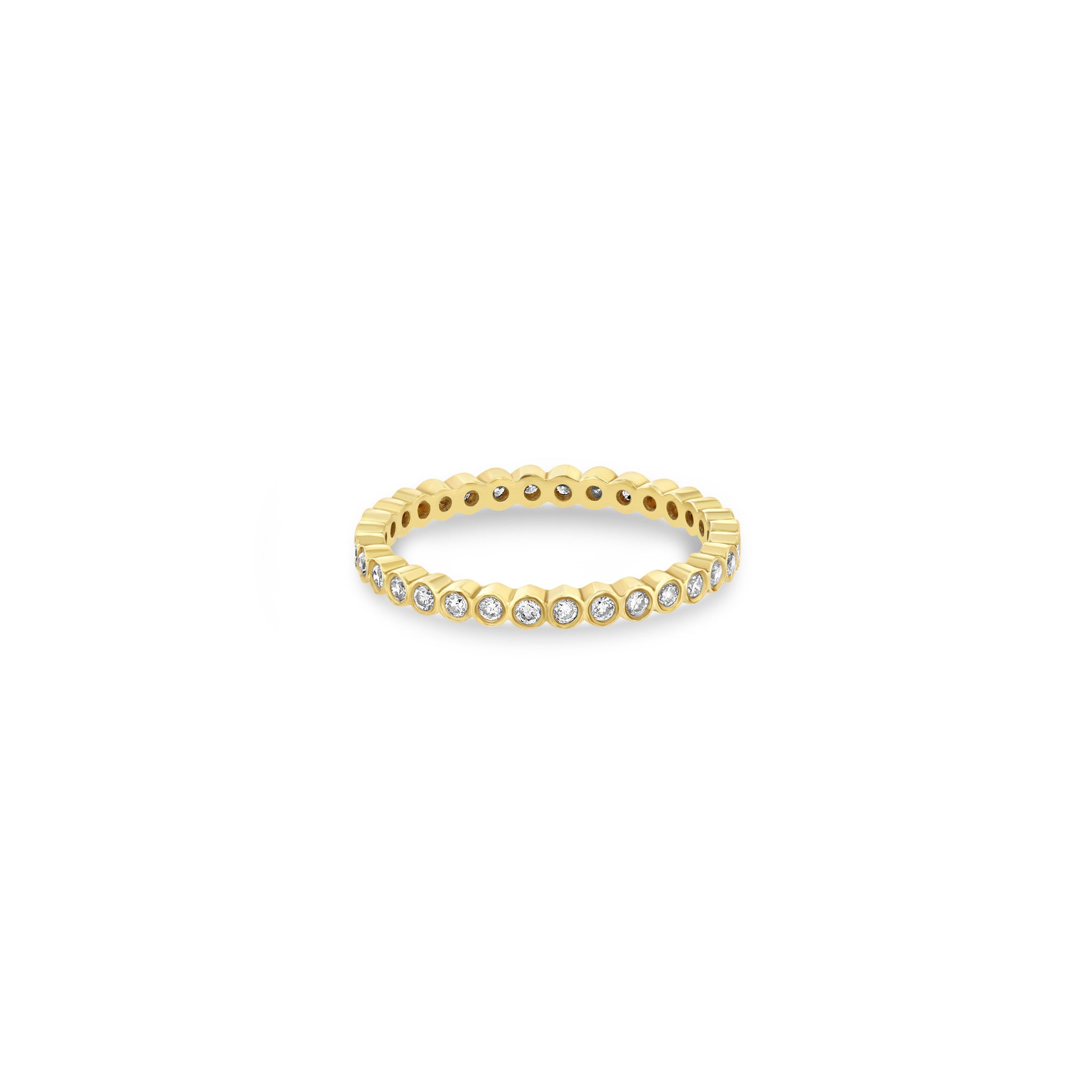 Zoë Chicco 14k Gold 1.3mm Diamond Bezel Eternity Band Ring