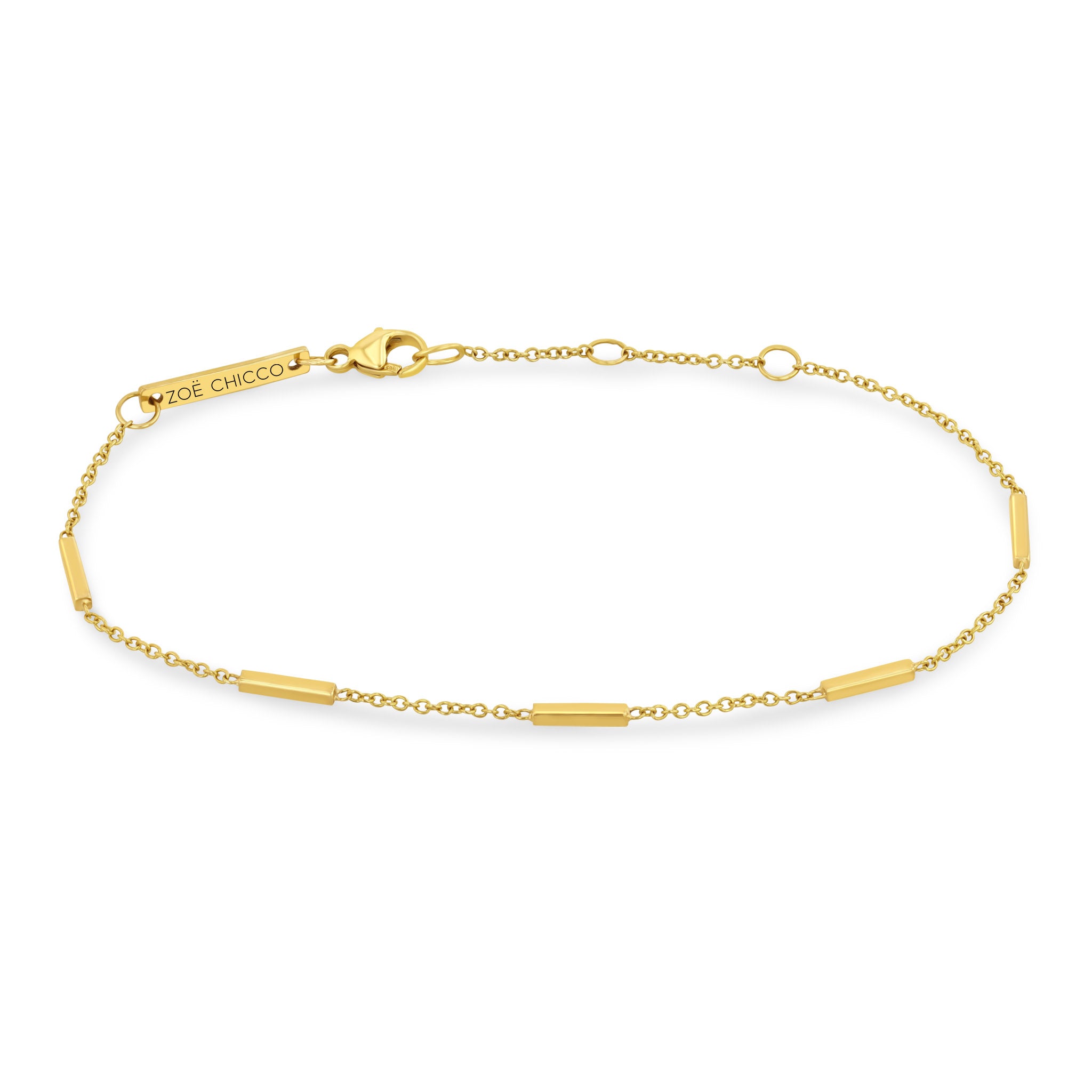 Zoë Chicco 14k Yellow Gold 5 Horizontal Tiny Bar Station Bracelet