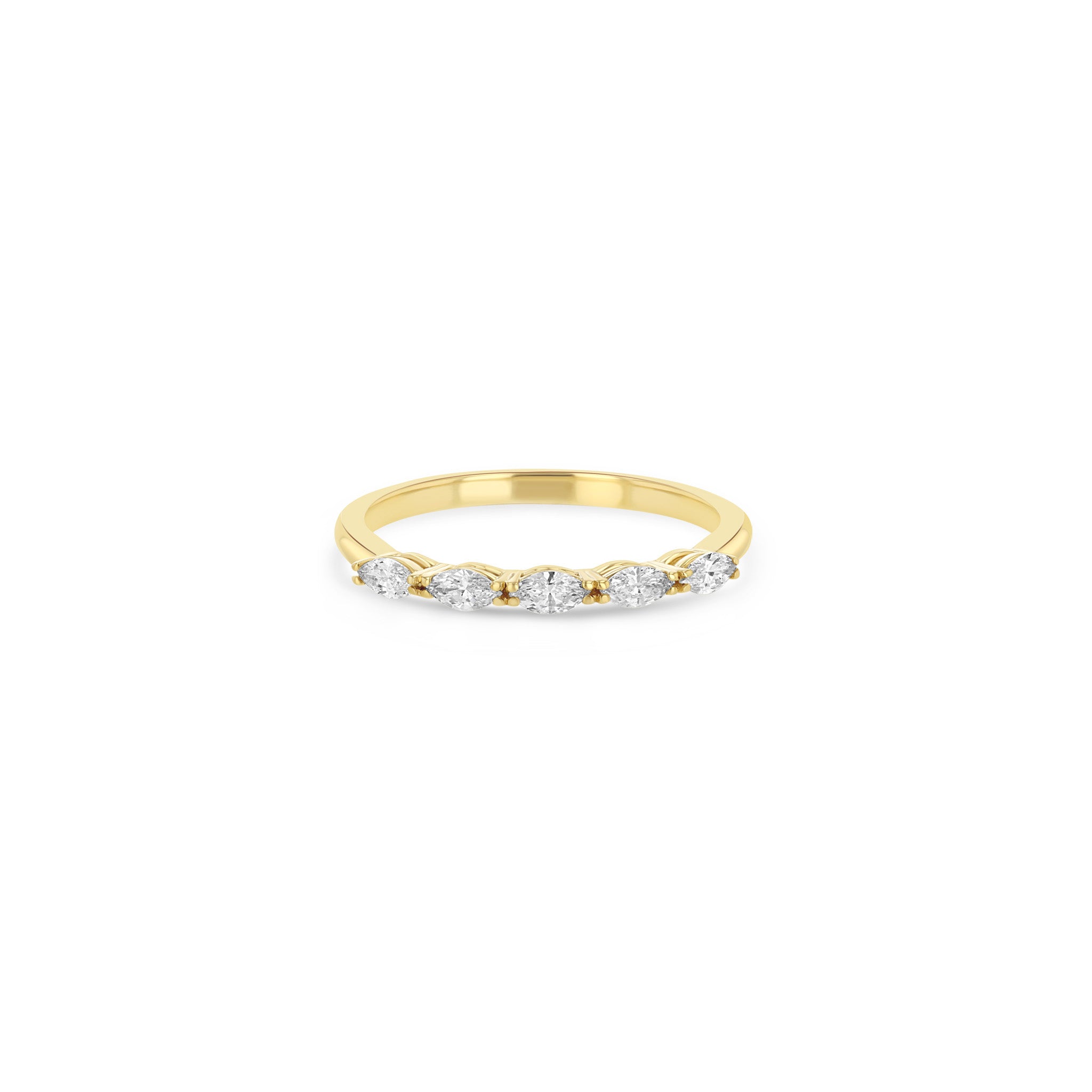 Zoë Chicco 14k Gold 5 Marquise Diamond Band Ring
