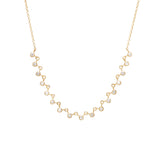 Zoë Chicco 14kt Gold Linked 17 Bezel Diamond Necklace