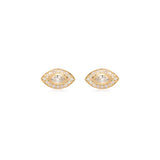 Zoë Chicco 14k Gold Marquise Diamond Halo Stud Earrings