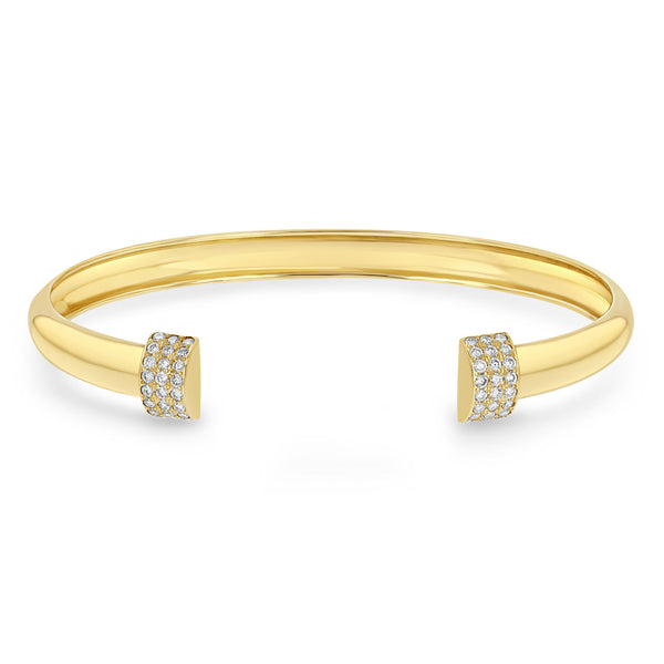 Zoë Chicco 14k Gold Pavé Diamond Door Knocker Cuff Bracelet