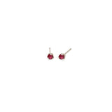 Zoë Chicco 14kt Gold Small Ruby Prong Studs | July Birthstone