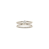 Zoë Chicco 14k Gold Pavé & Prong Diamond Split Double Band Ring