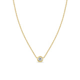 Zoë Chicco 14k Gold Classic 3.7mm Floating Diamond Solitaire Necklace