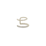 Zoë Chicco 14k Gold Mixed Wire Pave Diamond Double Ear Cuff