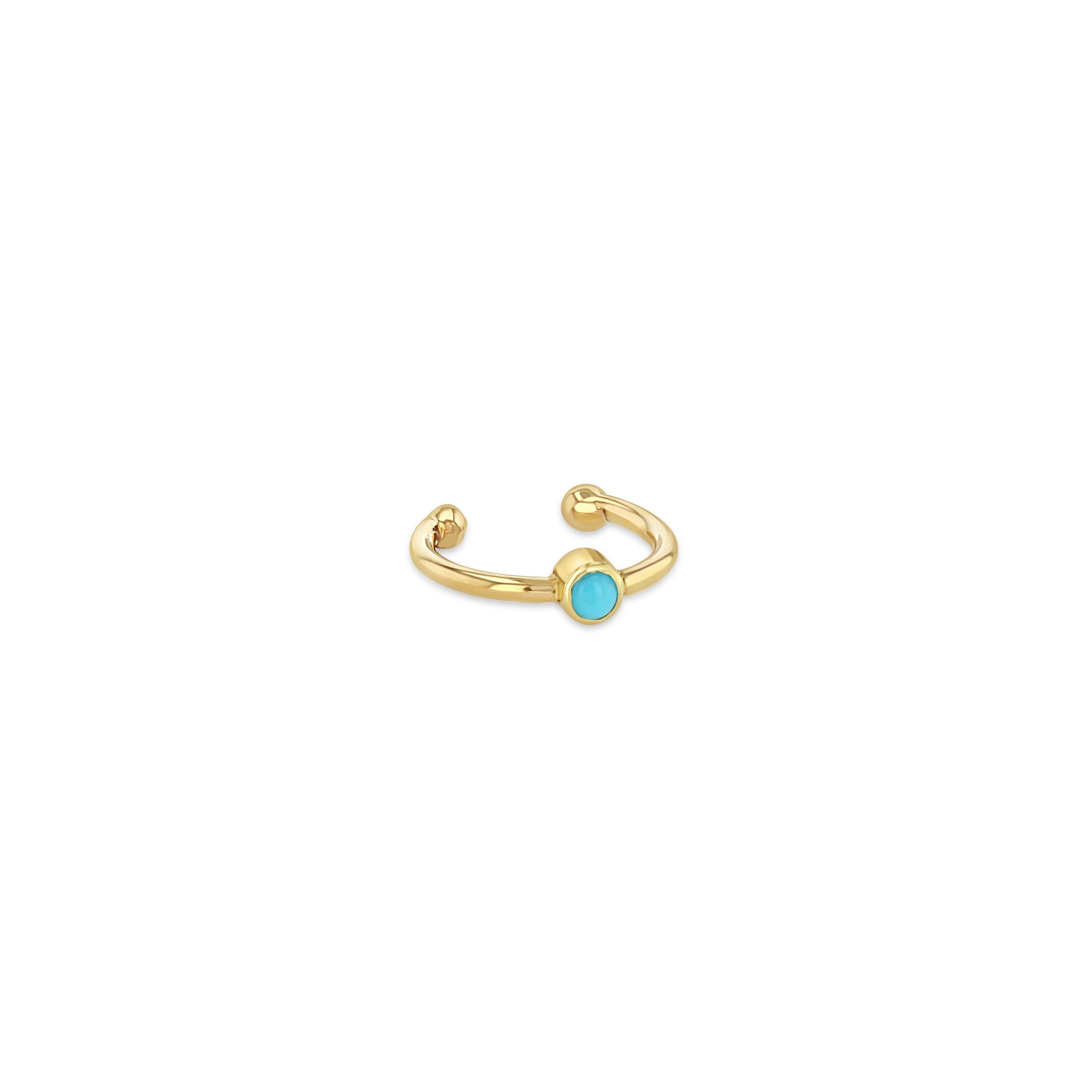 Zoë Chicco 14k Gold Turquoise Bezel Ear Cuff