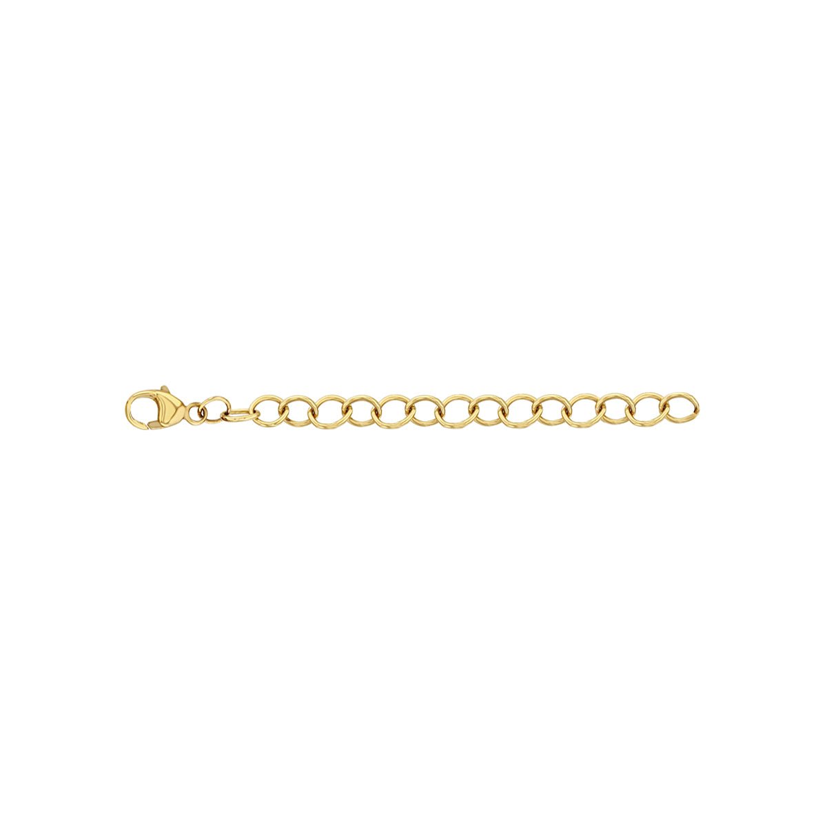 Gold Filled Chain Extender for Necklace Bracelet Supply Component Findings  Extenders w/ Heart Charm + Lobster Clasp, 67mm, CL552