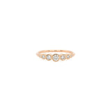 14k 7 Graduated Diamond Bezel Ring