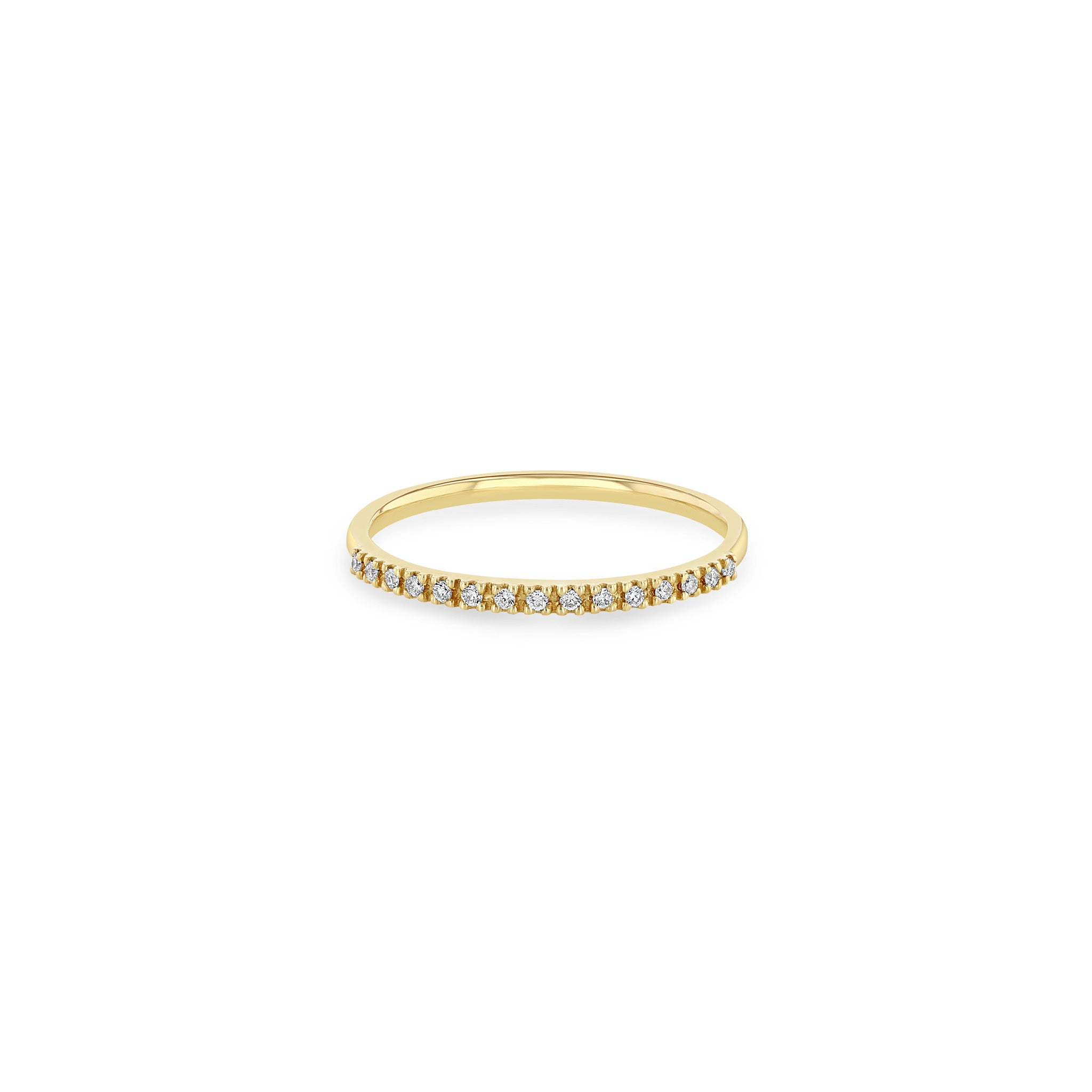 Zoë Chicco 14k Gold Pavé Diamond Half Eternity Band Ring