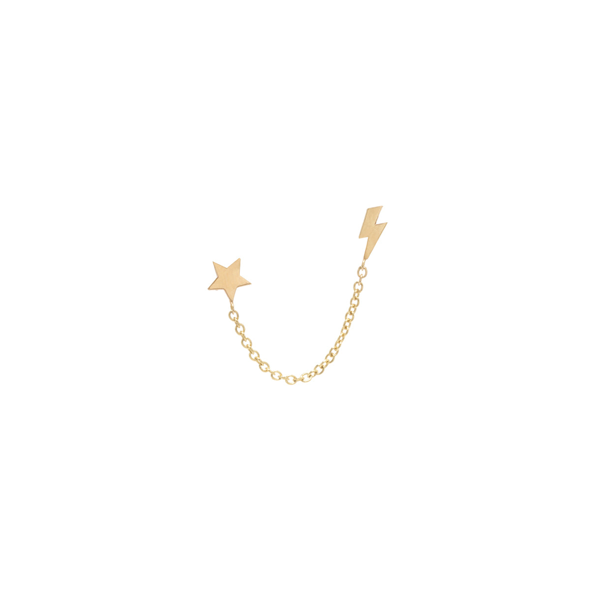 Zoë Chicco 14k Gold Itty Bitty Star & Lightning Bolt Chain