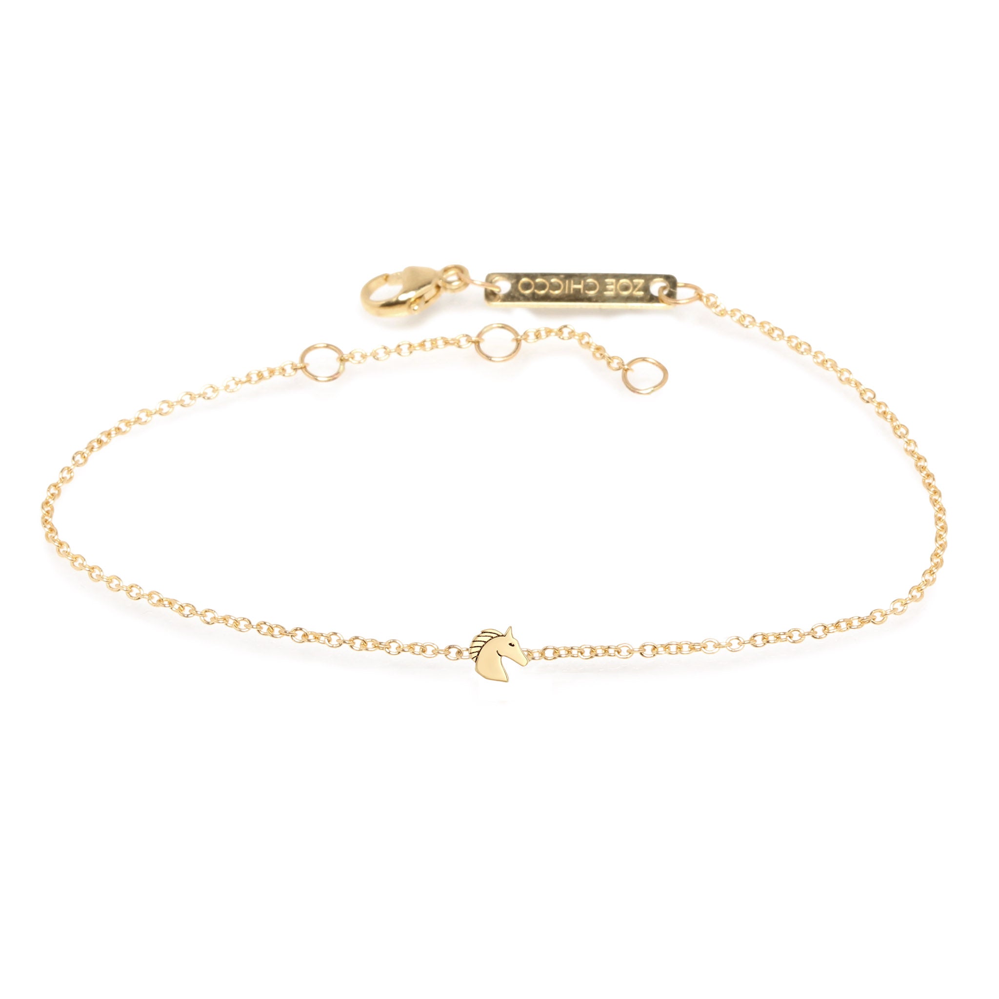 Zoë Chicco 14k Gold Itty Bitty Horse Bracelet