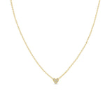 Zoë Chicco 14k Gold Itty Bitty Pavé Diamond Heart Necklace