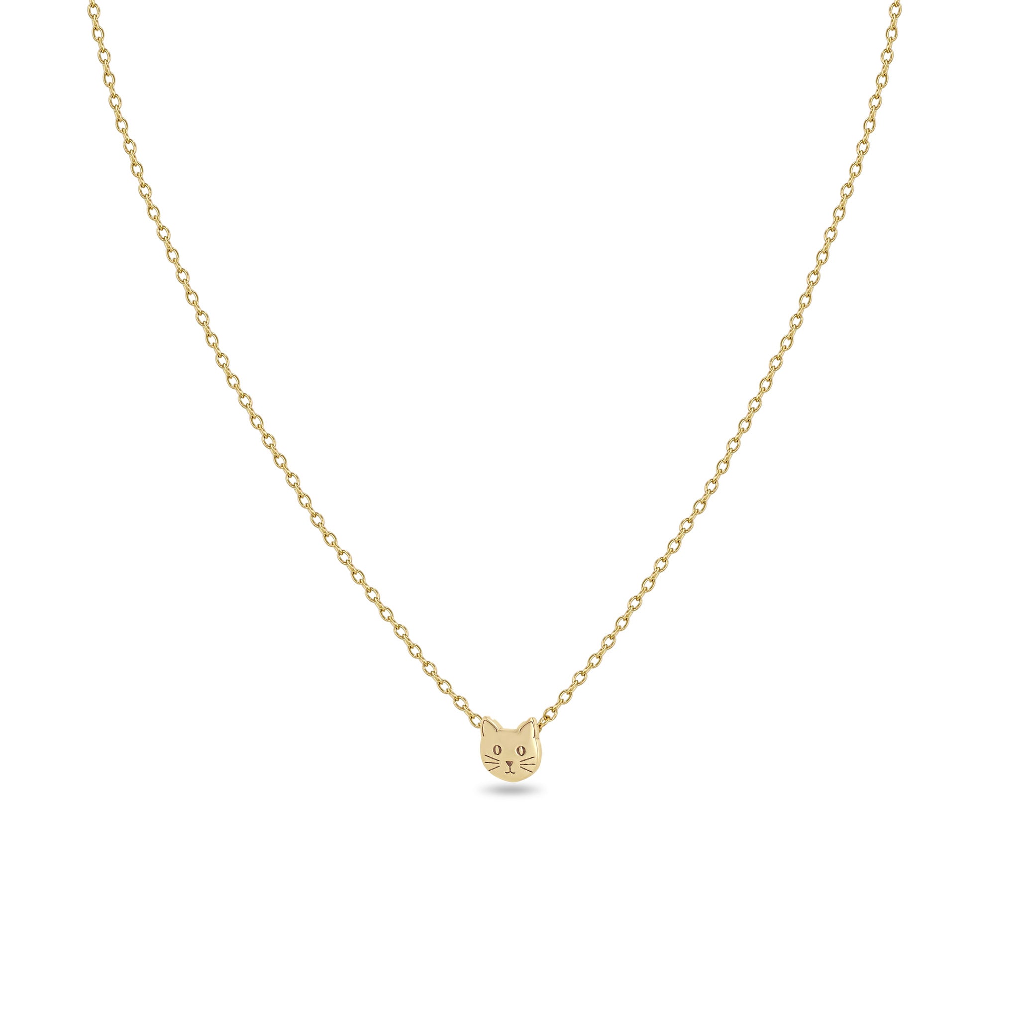 Zoë Chicco 14k Gold Itty Bitty Cat Necklace
