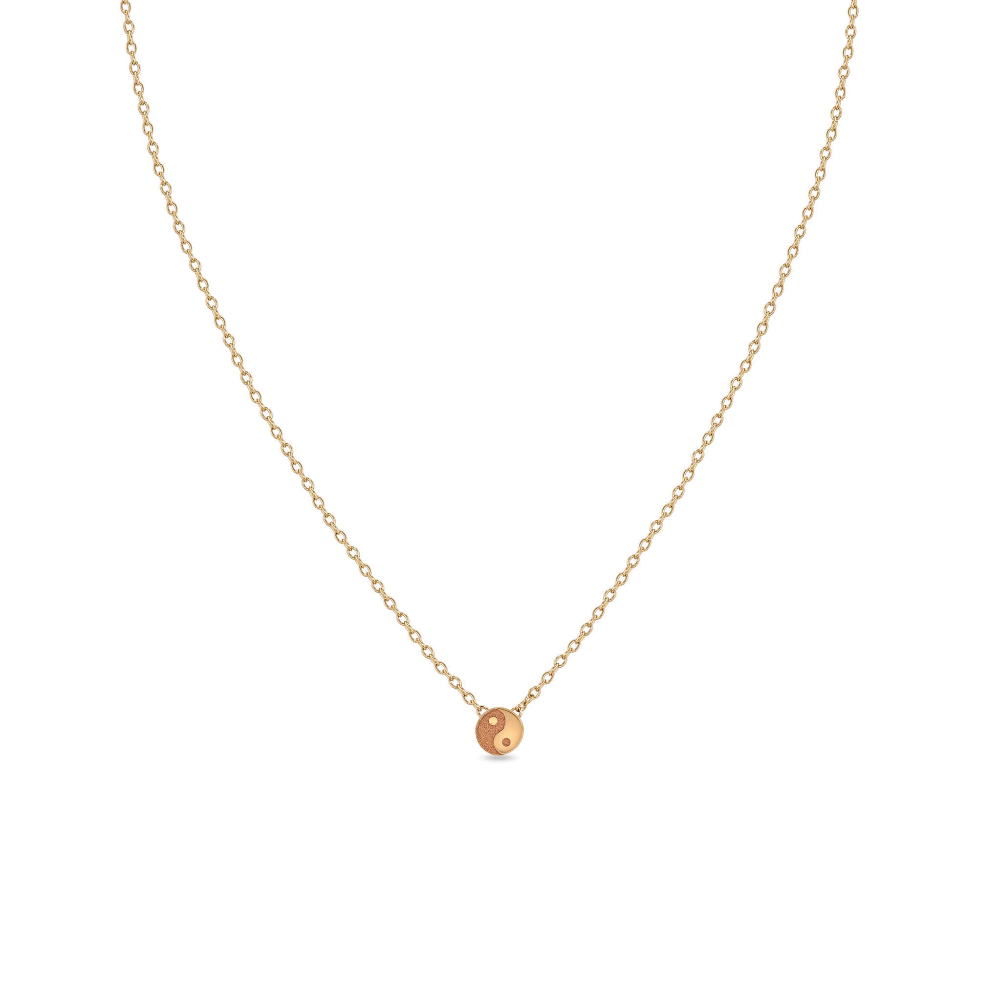 Zoë Chicco 14k Gold Itty Bitty Yin Yang Symbol Necklace