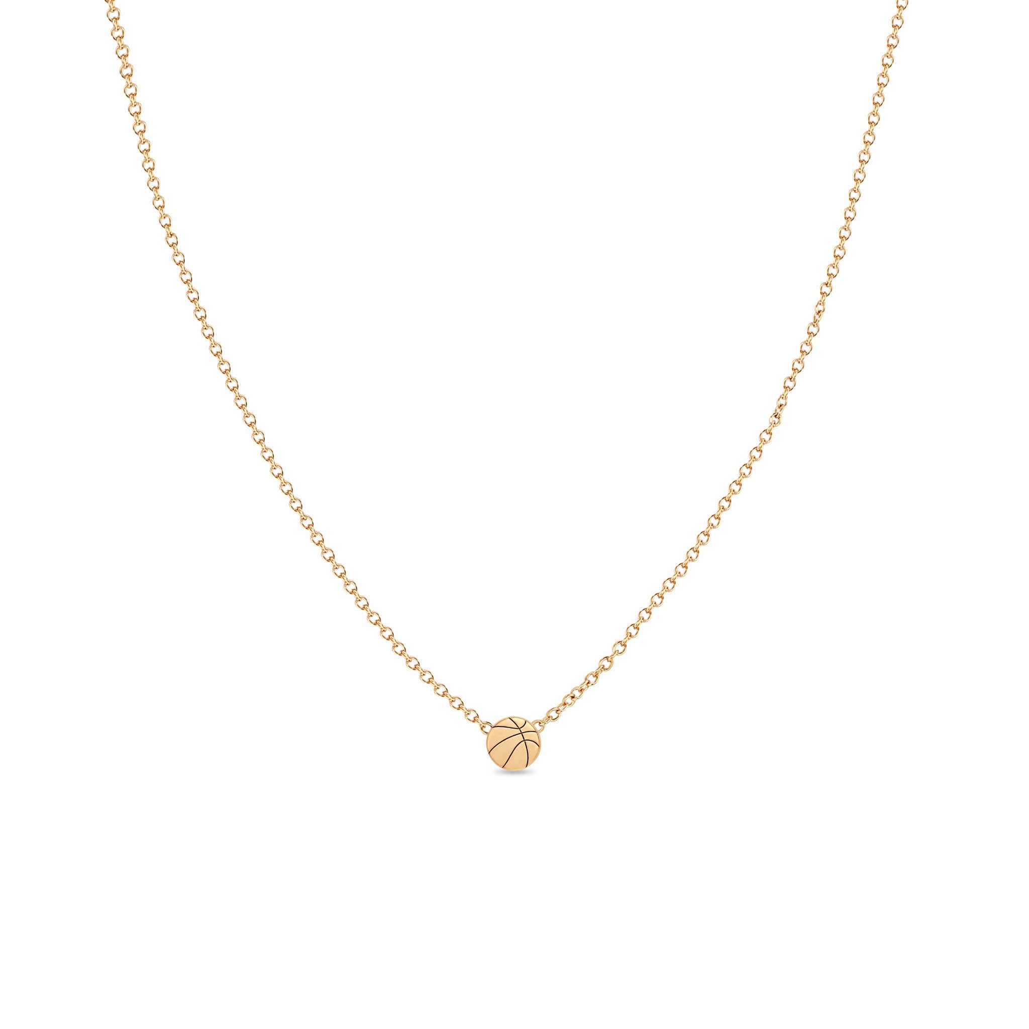 Zoë Chicco 14k Gold Itty Bitty Basketball Necklace