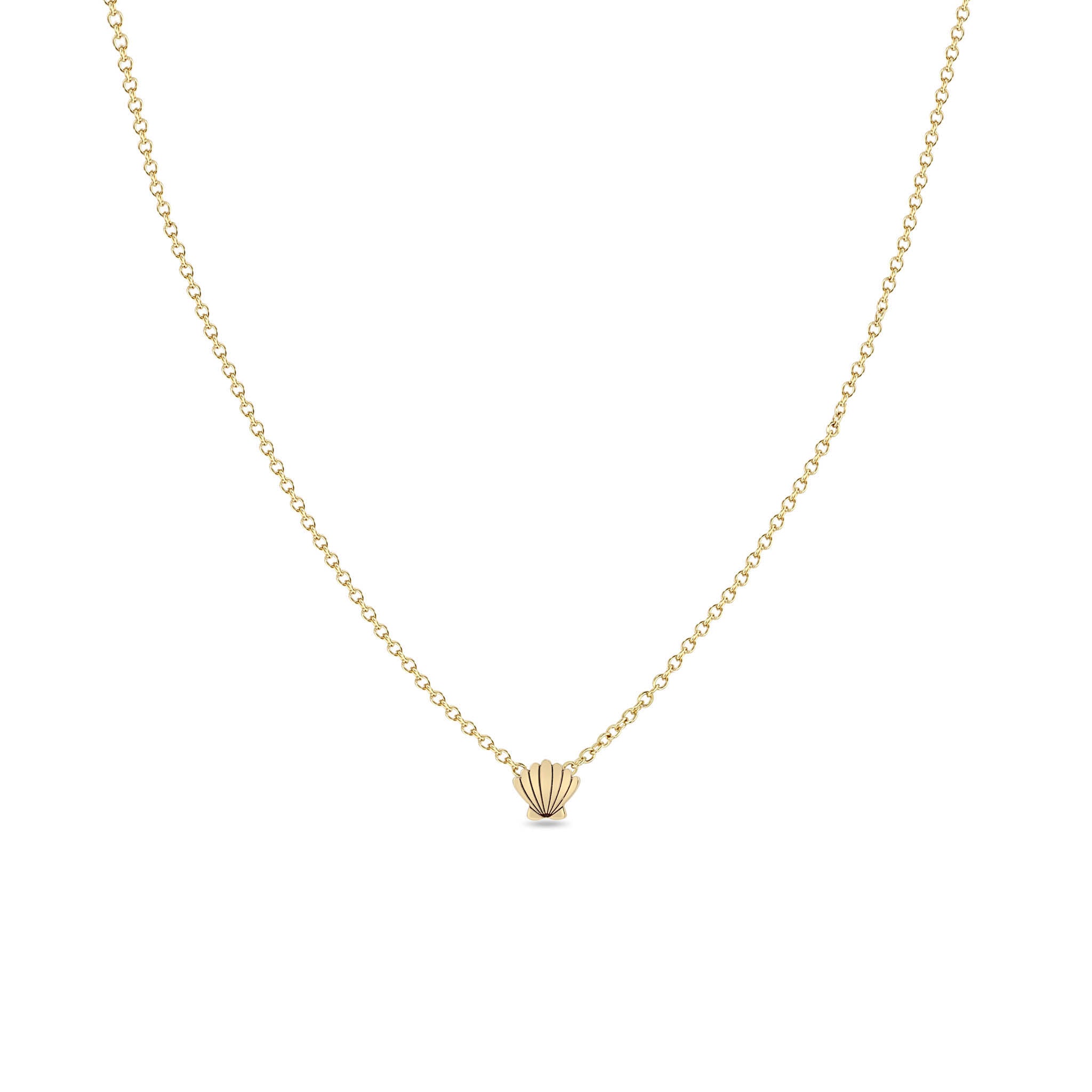 Zoë Chicco 14k Gold Itty Bitty Seashell Necklace