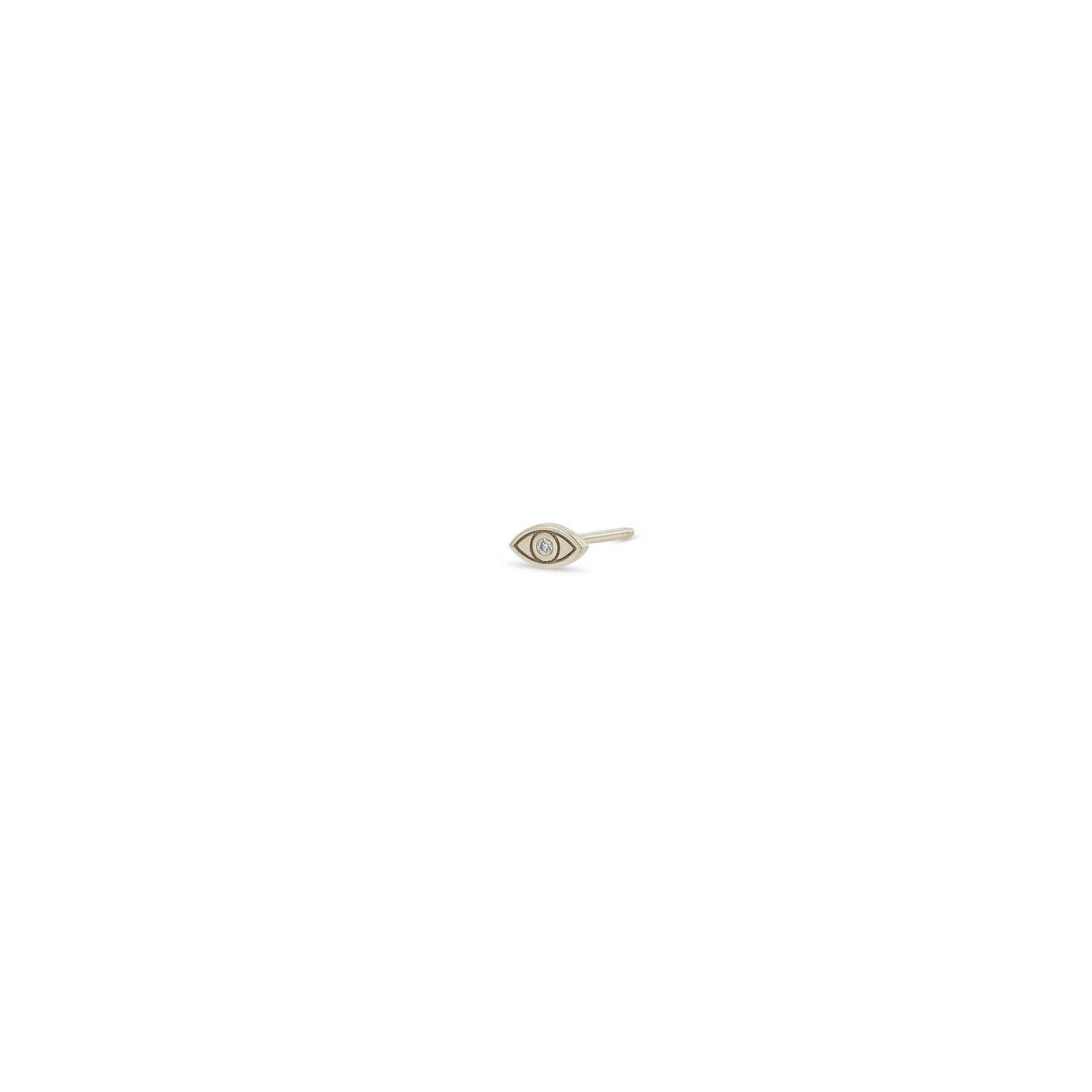 Zoë Chicco 14k Gold Itty Bitty Diamond Evil Eye Stud Earring