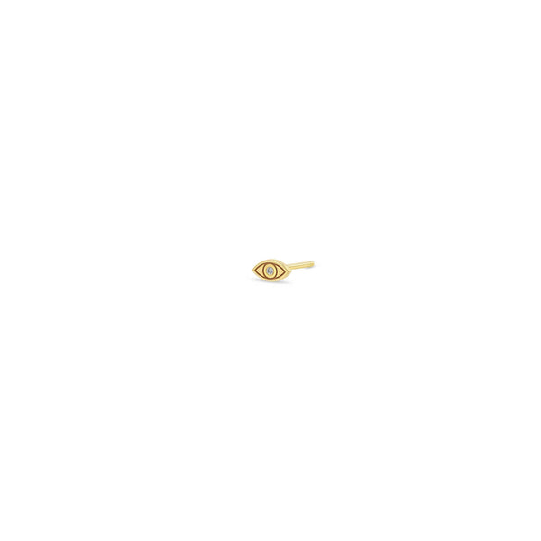 Zoë Chicco 14k Gold Itty Bitty Diamond Evil Eye Stud Earring