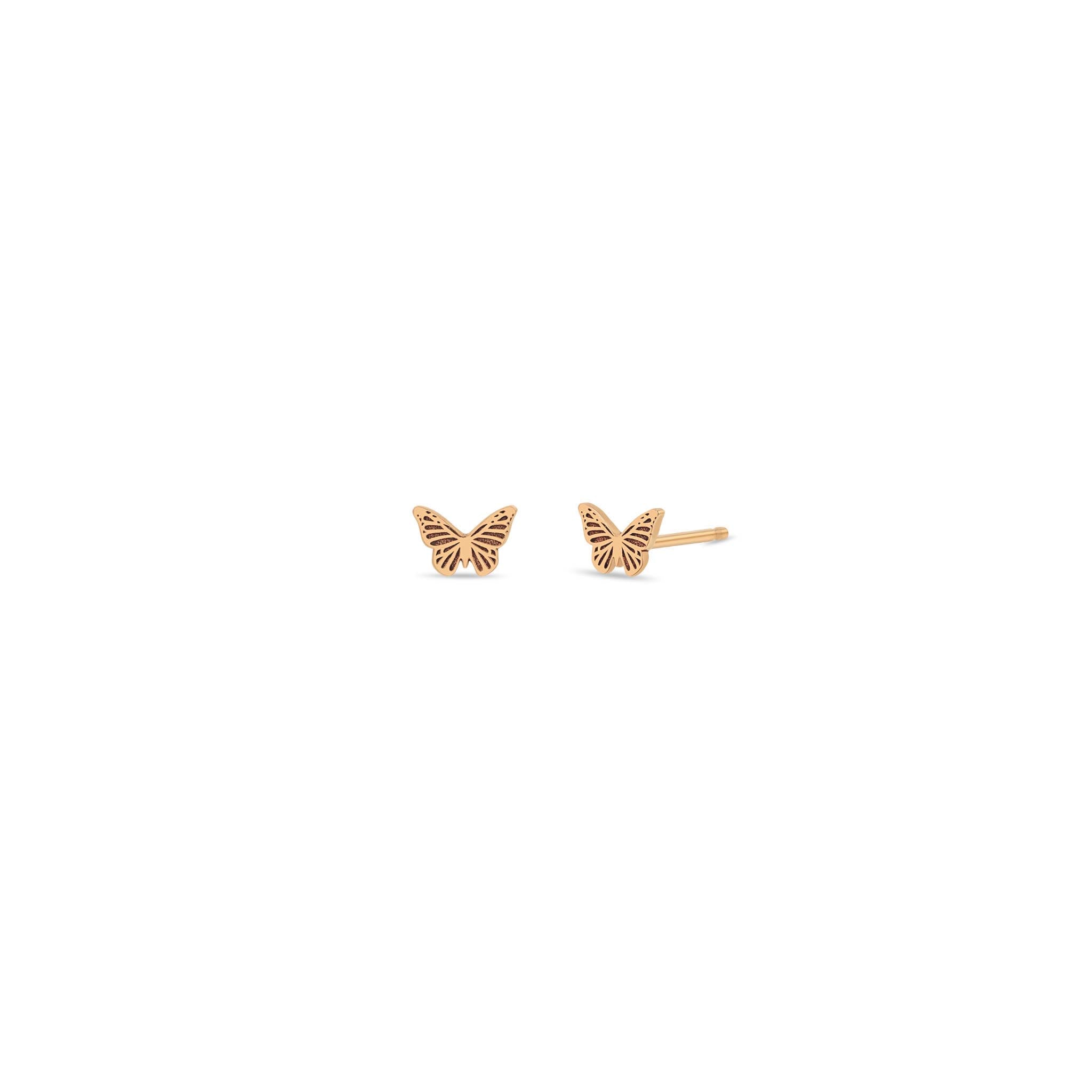 Zoë Chicco 14k Gold Itty Bitty Butterfly Stud Earrings
