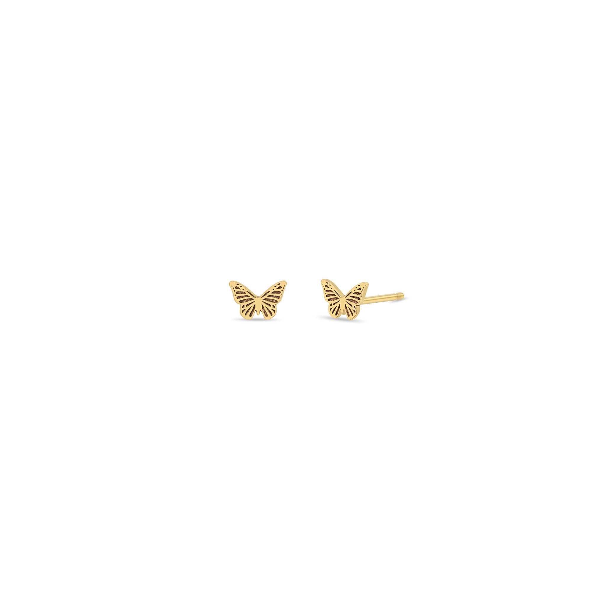 Zoë Chicco 14k Gold Itty Bitty Butterfly Stud Earrings